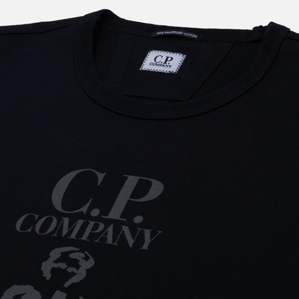 CP Company Logo Short Sleeve T-Shirt Black 16CMTS145A