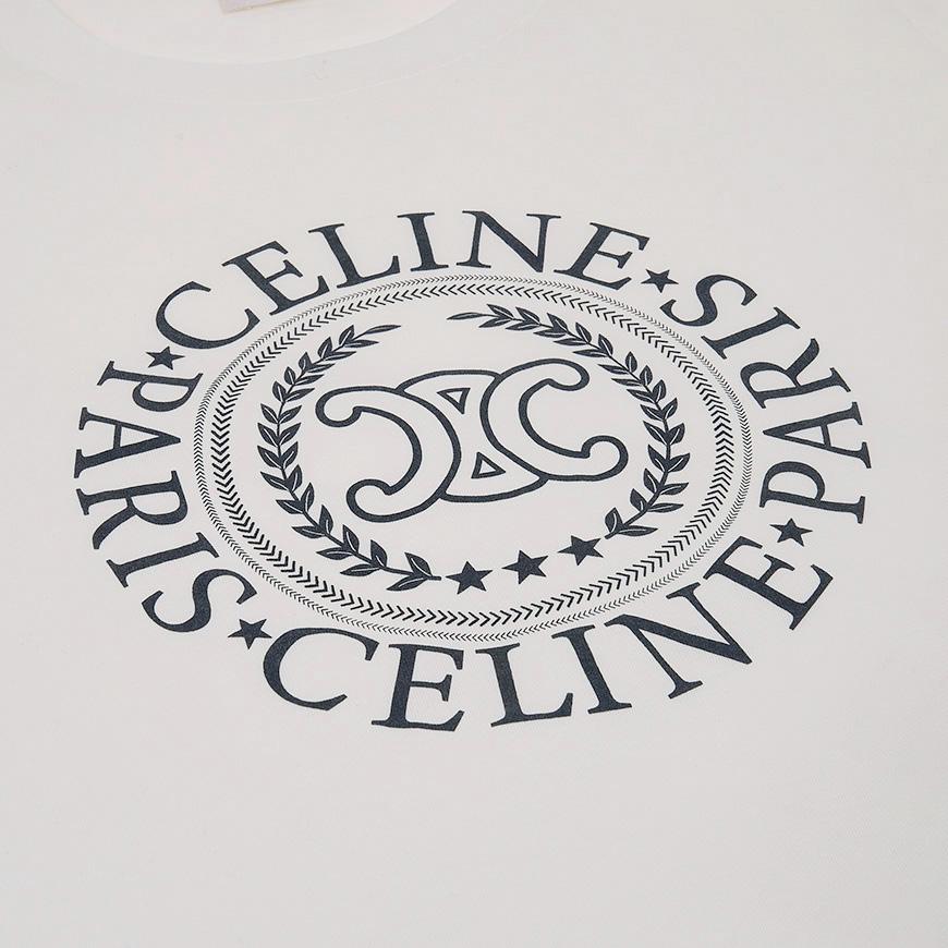 CELINE Women Logo Crop T-Shirt RX0AR507Z 01MA