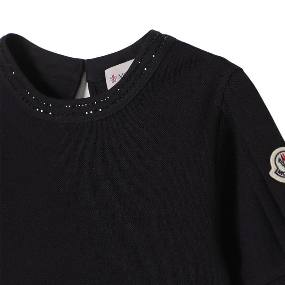 Moncler Kids Women Logo Patch Midi Dress 8I000 08 89ALK 999