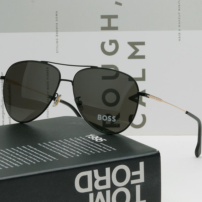 HUGO BOSS Oversized Aviator Sunglasses BOSS1219FSK I46IR