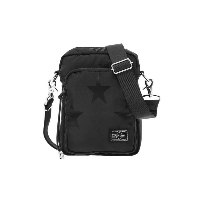 PORTER Flag Vertical Shoulder Bag Black Crossbody 867 17100
