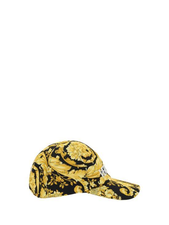 Versace Men's Hat 10127011A012815BB80 BLACKGOLDBLACK DOM