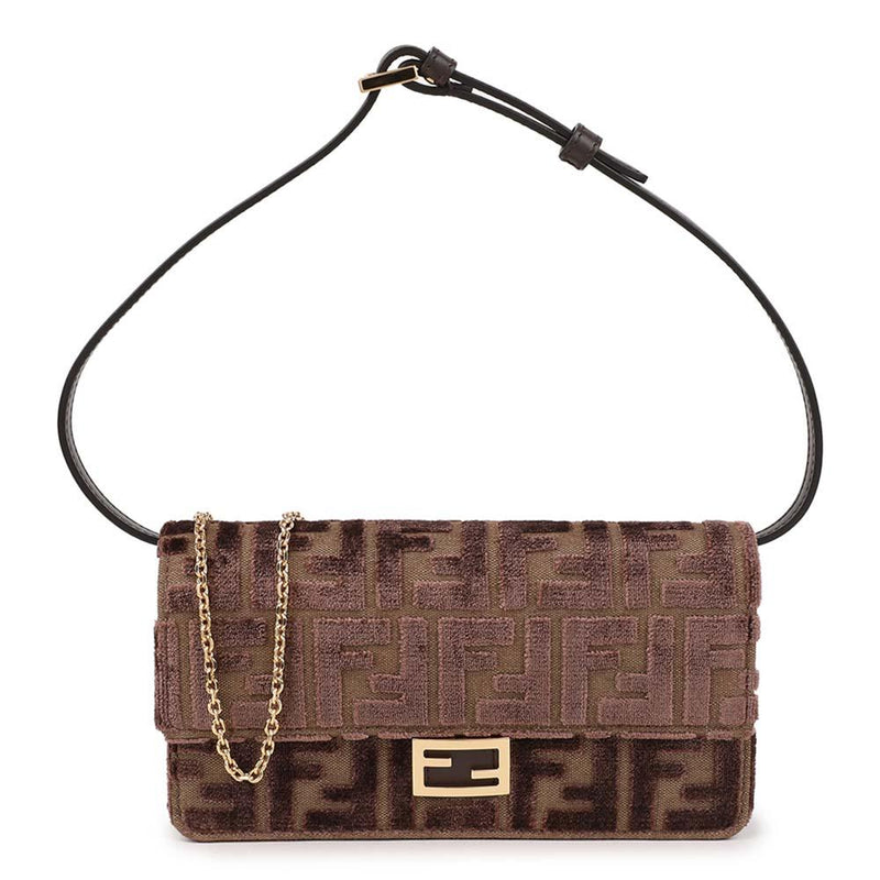 FENDI FF Baguette Chain Shoulder Bag 8M0498 AT14 F0L1B