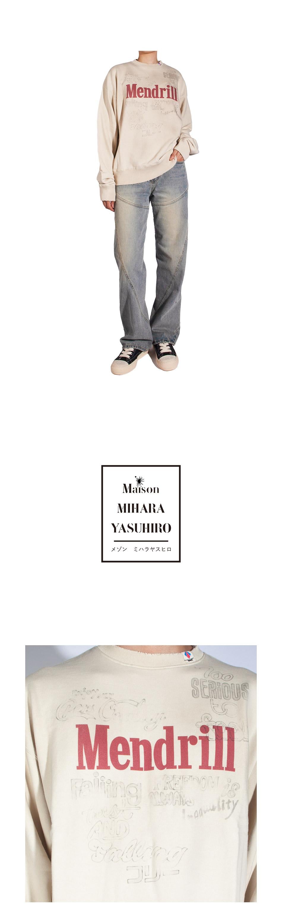Maison Mihara Yasuhiro Unisex Distressed Crewneck Sweatshirt C10PO502