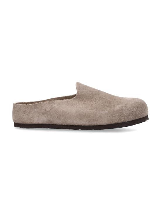 Birkenstock Taupe Suede Mule Slippers