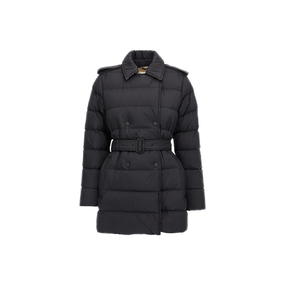 BURBERRY Black Belted Half Puffer Jacket 8131874