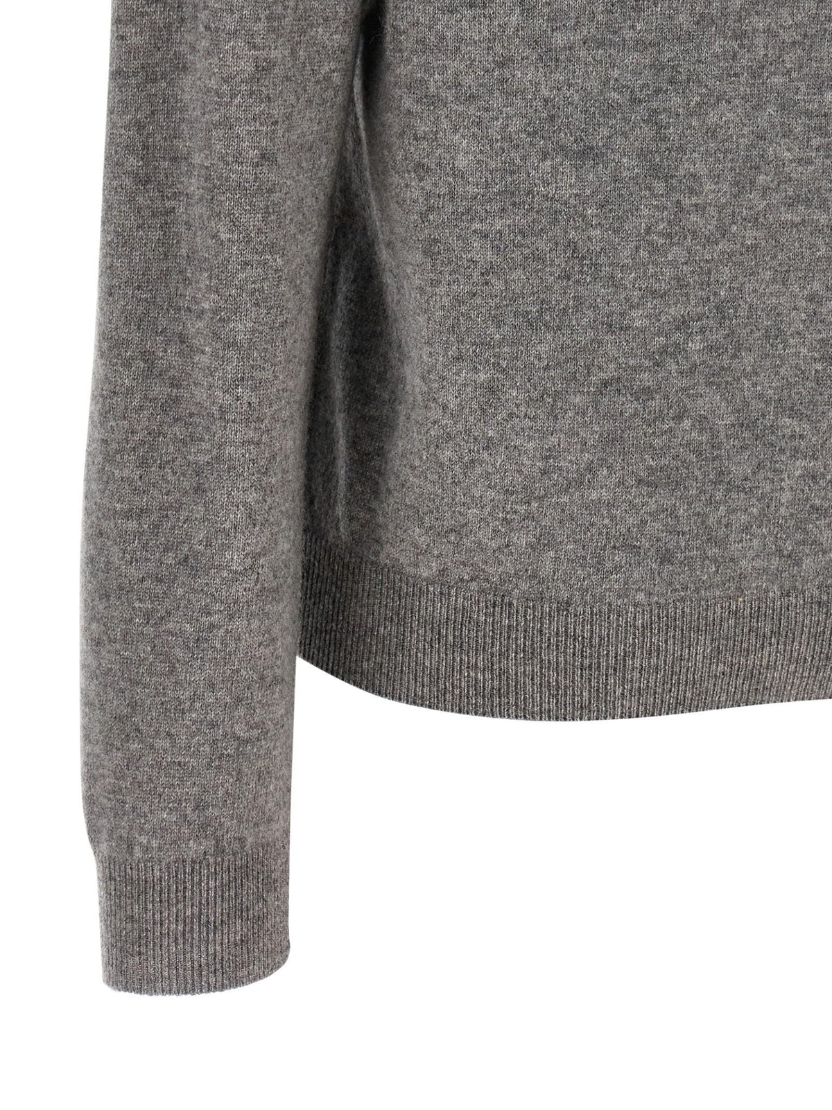 PRADA V-Neck Knit Sweater Women’s Ivory Wool Knitwear