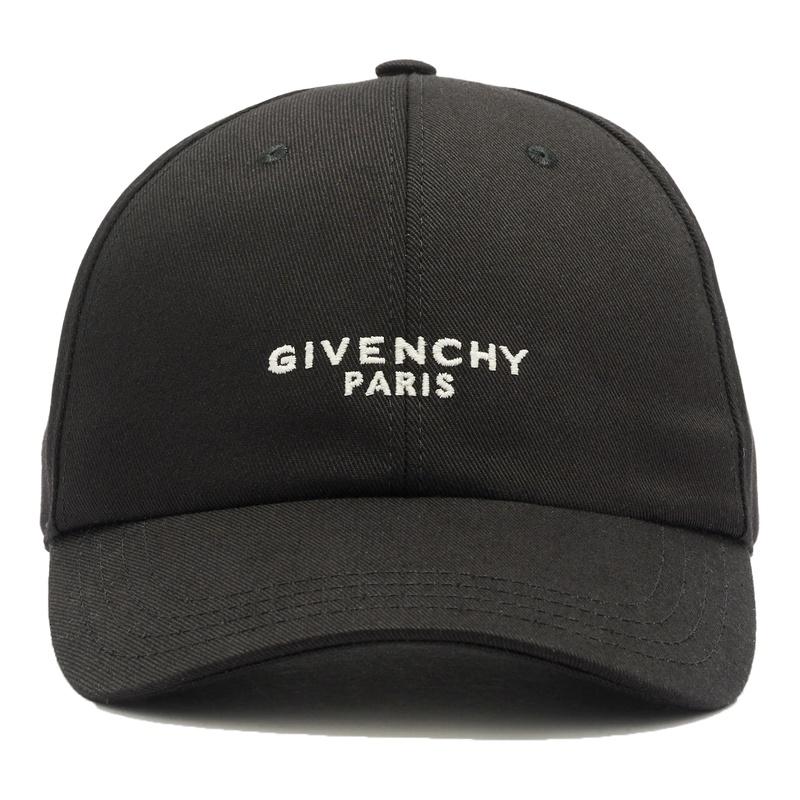 GIVENCHY Logo Embroidered Black Cotton Baseball Cap