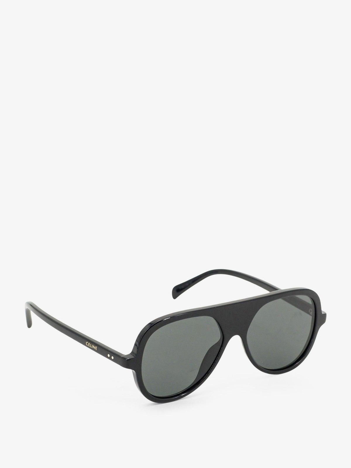 CELINE Black Acetate Rectangle Sunglasses for Men