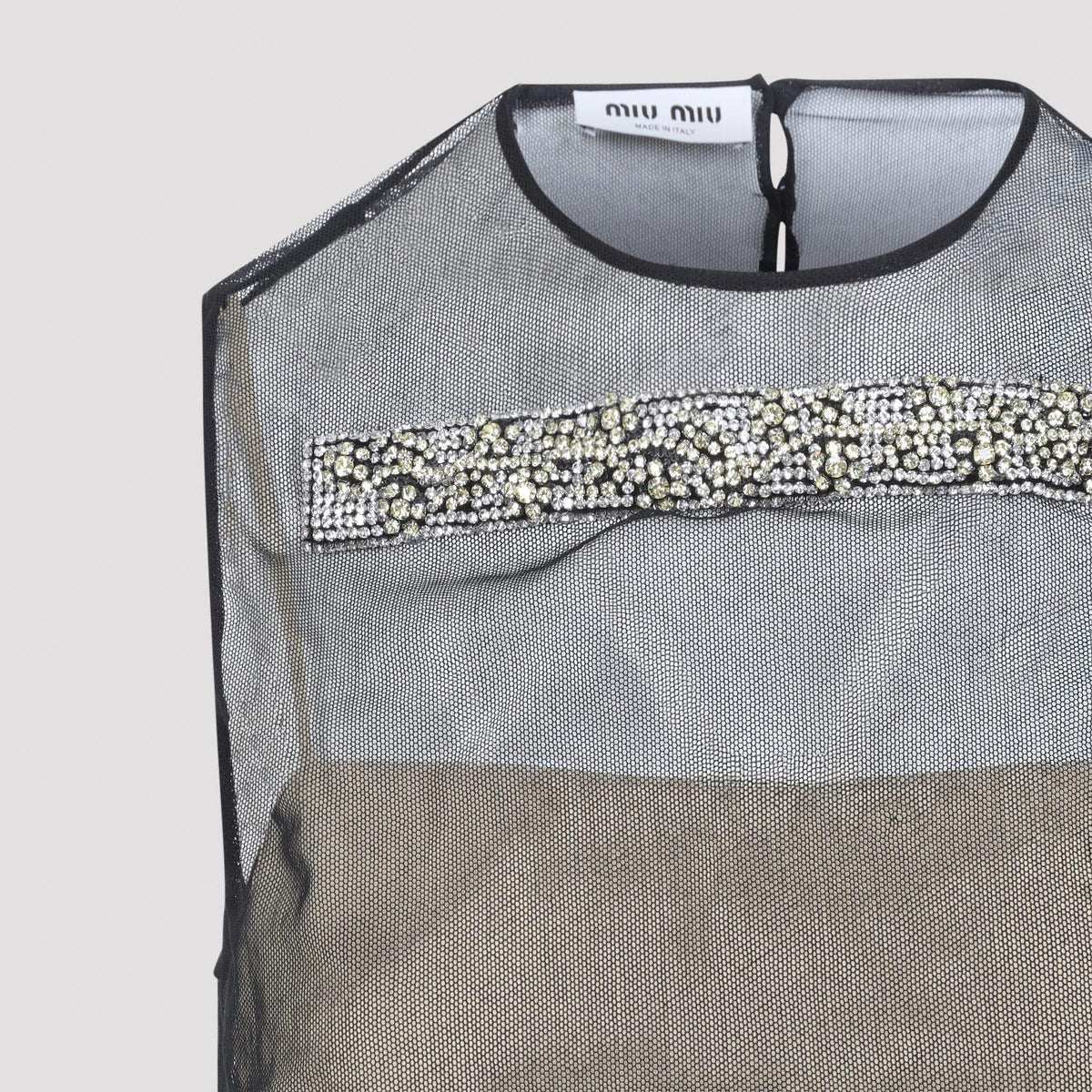 Miu Miu Cotton Tank Top Sleeveless Shirt Ivory