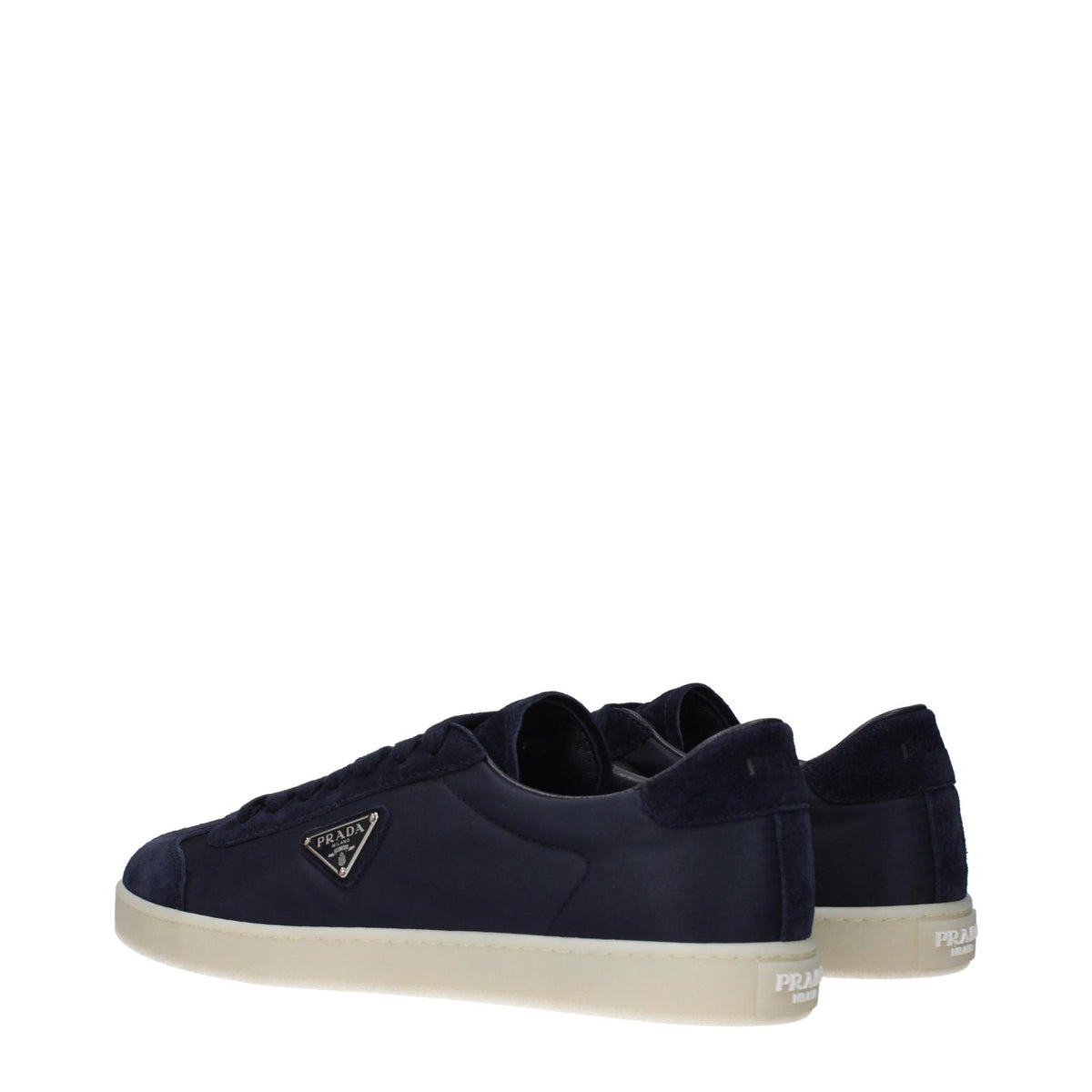 PRADA Black Leather Low Top Sneakers