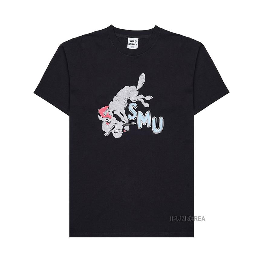 Wild Donkey Black SMU Logo Men’s T-Shirt