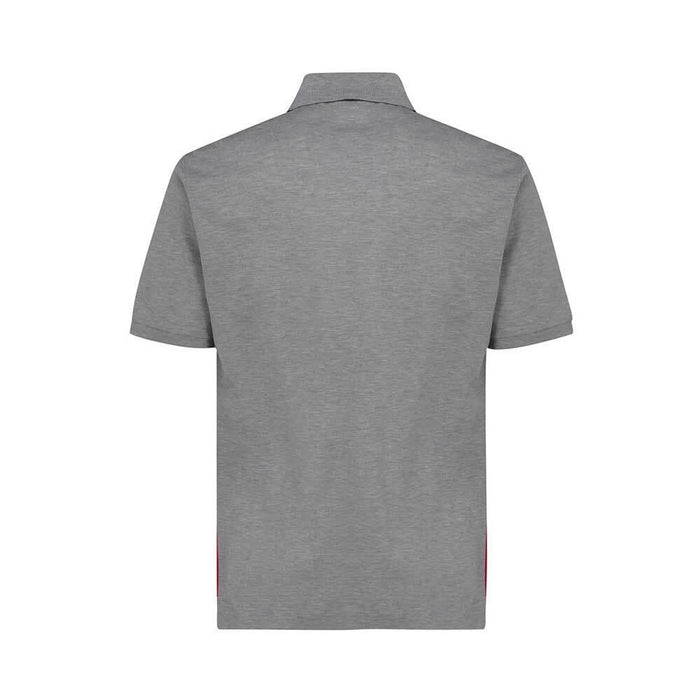 THOM BROWNE Short Sleeve Piqué Polo Shirt Men Grey