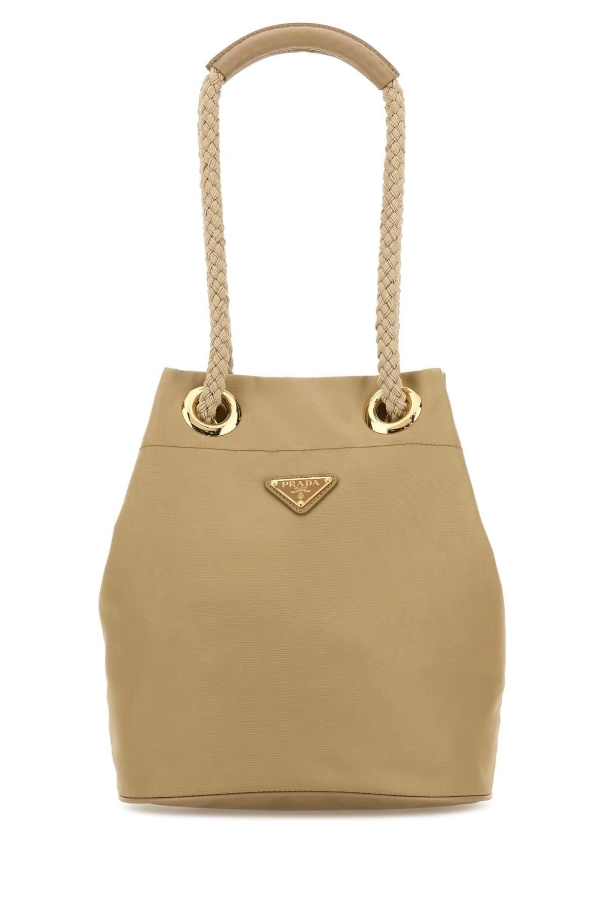 PRADA Beige Leather Shoulder Bag