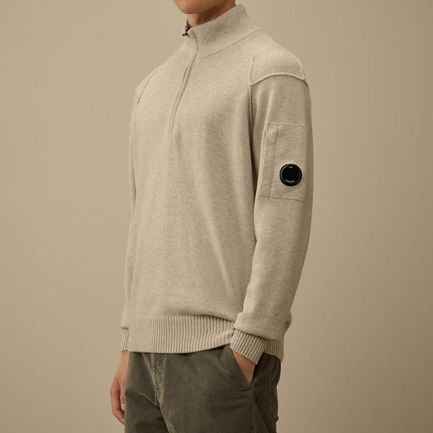 CP Company Men’s Lambswool Half-Zip Sweater 19CMKN709A 110149A M13