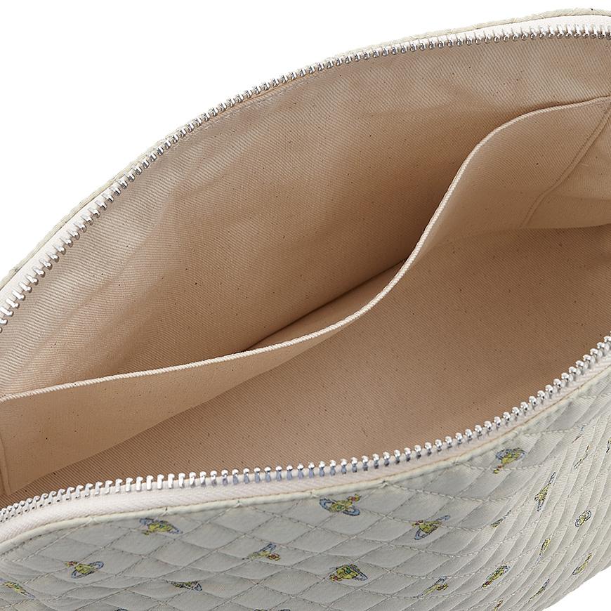 Vivienne Westwood Quilted Baby ORB Wash Bag Pouch White