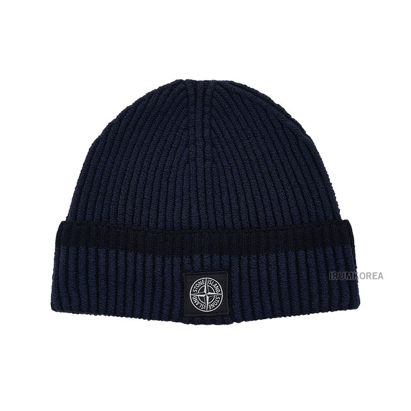 STONE ISLAND RWS Wool Beanie Hat Unisex Black