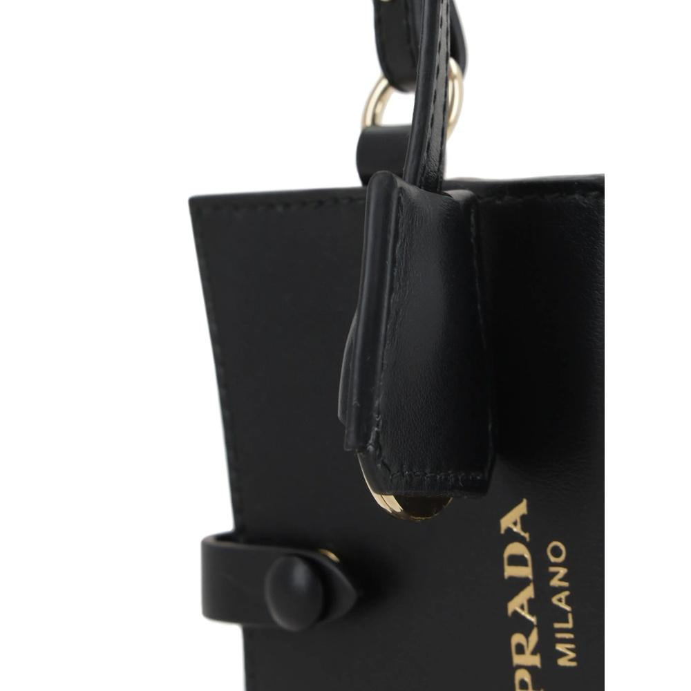 PRADA Logo Leather Key Holder Keyring