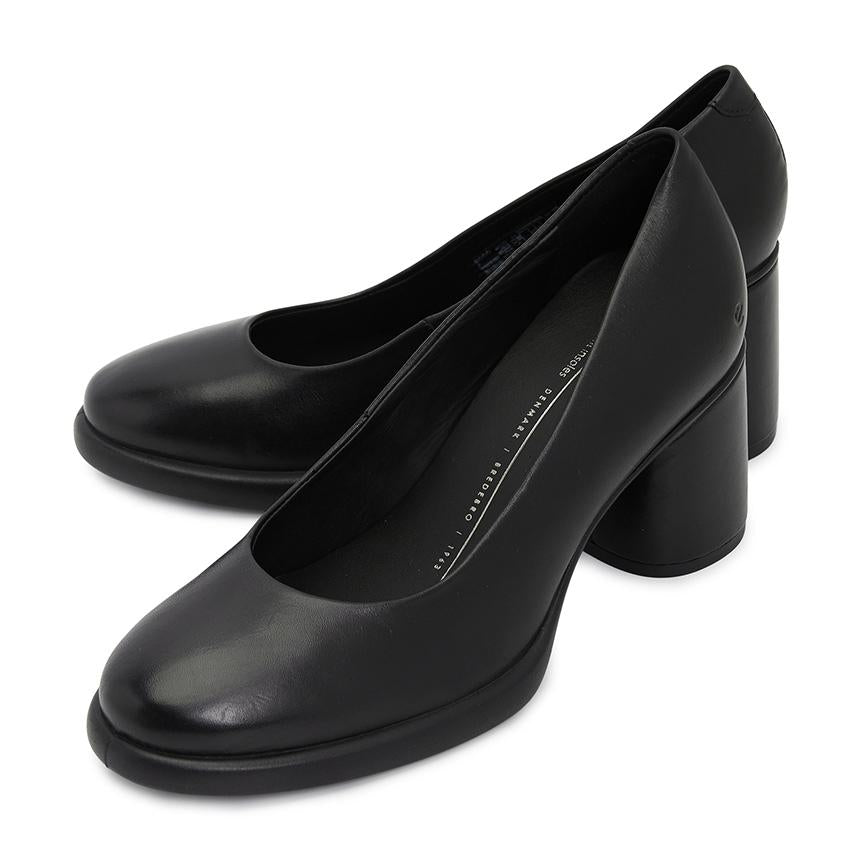 ecco Scalloped LX55 Women’s Leather Pumps Black