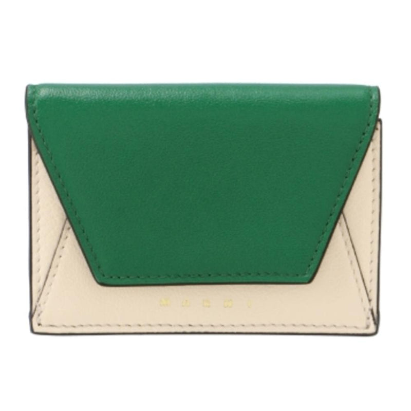 Marni Two-Tone Flap Leather Coin Wallet
