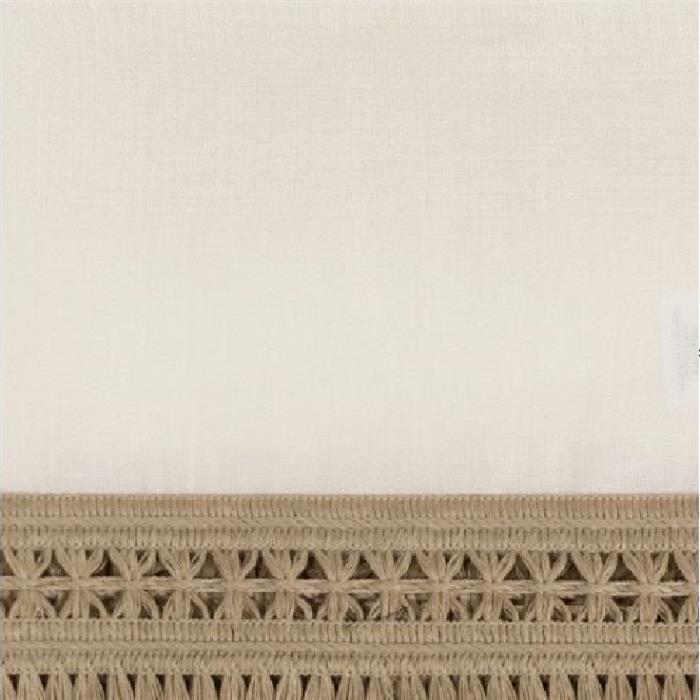 Max Mara Logo Embroidered Fringe Grammo Linen Scarf