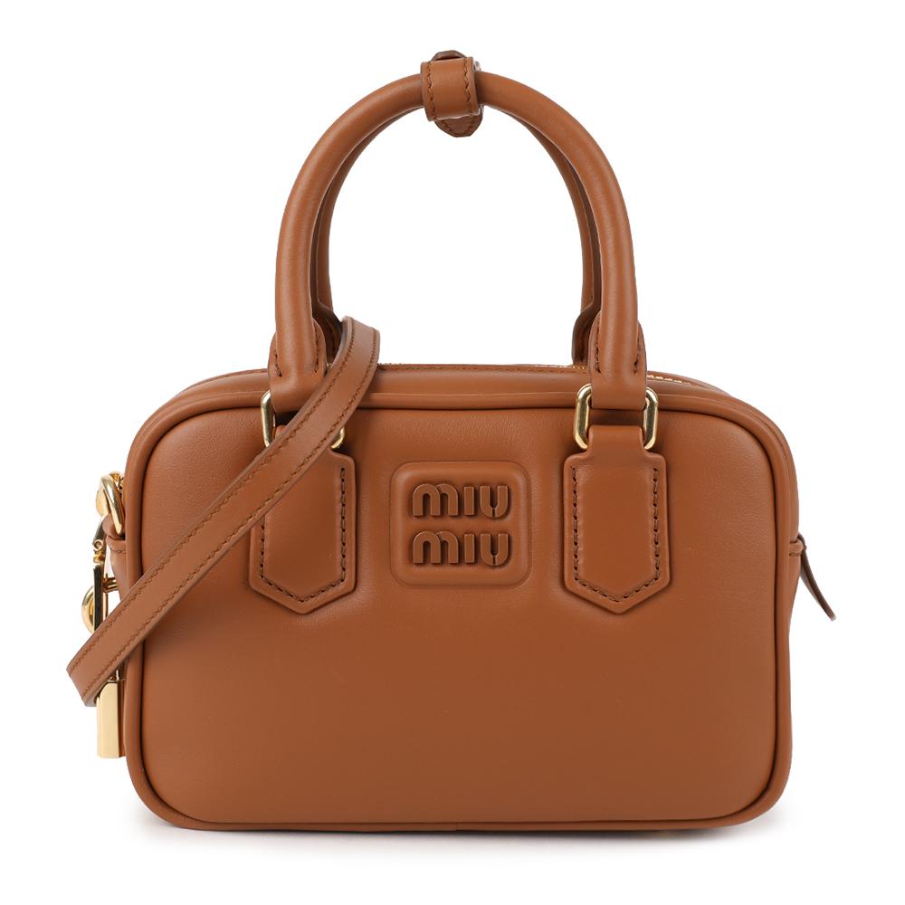 Miu Miu Arcadie Leather Tote Bag 5BB123 ACR3 F0046