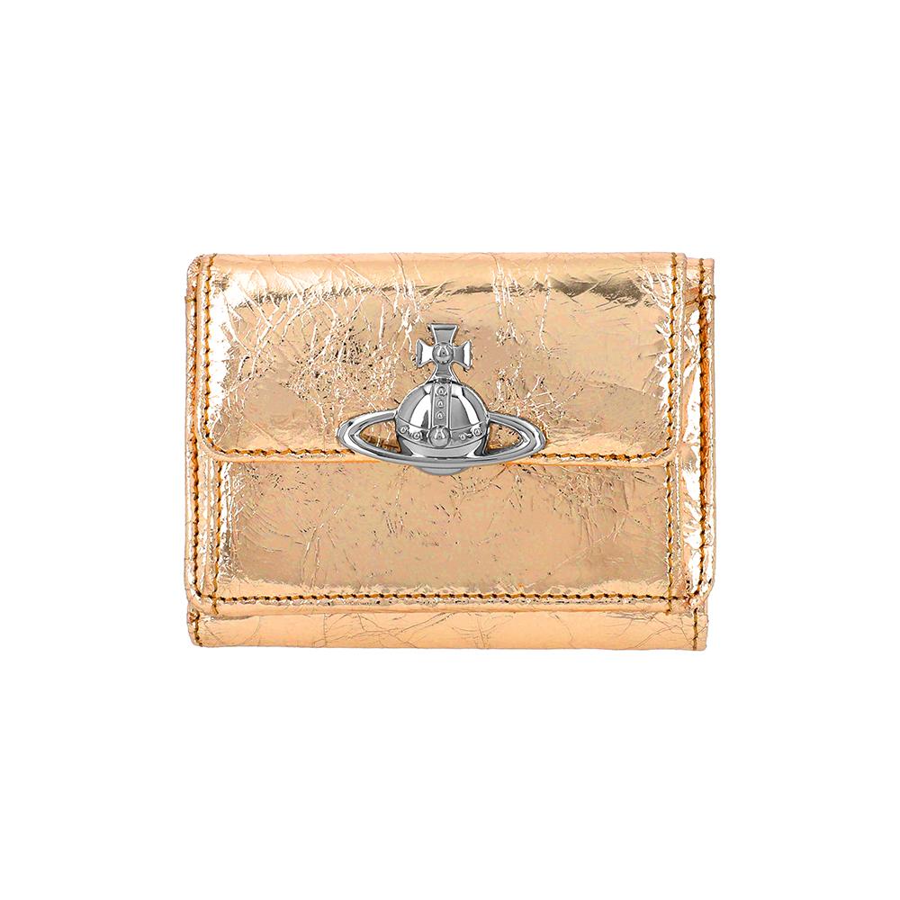 Vivienne Westwood Metallic Crinkle Flap Small Women’s Bifol 5115002TW L00A7 R401