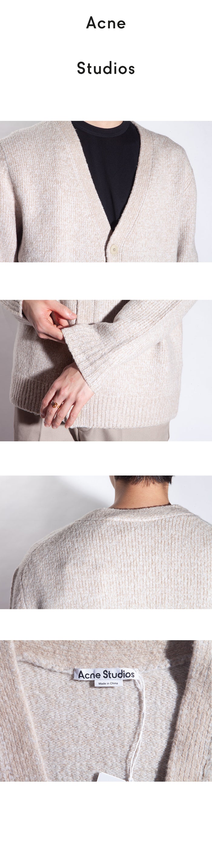 Acne Studios Classic Wool Cotton Cardigan Men’s B60222