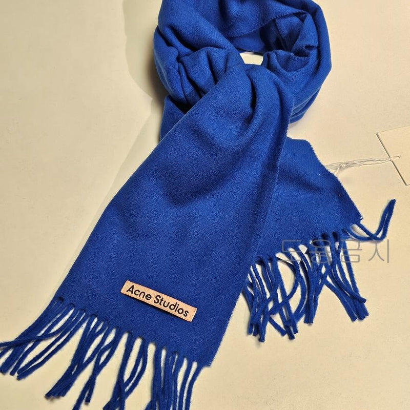 Acne Studios Royal Blue Skinny Wool Scarf