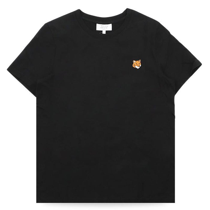 Maison Kitsune Women’s Fox Head Patch Black Short Sleeve T-Shirt
