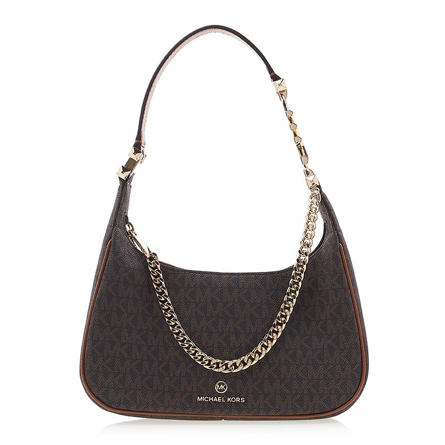 Michael Kors Piper Shoulder Bag Brown Monogram Canvas Handbag