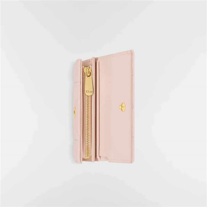 DIOR Caro Hibiscus L-Zip Wallet with Crystal Embellishments