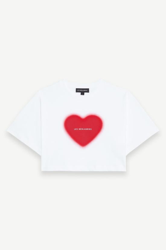 Les Benjamins Short Sleeve T-Shirt LEBW251MRTS007WH WHITE DOM
