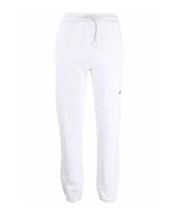 MSGM Logo Elastic Waist Cotton Sweatpants Gray Women’s Classic Pants