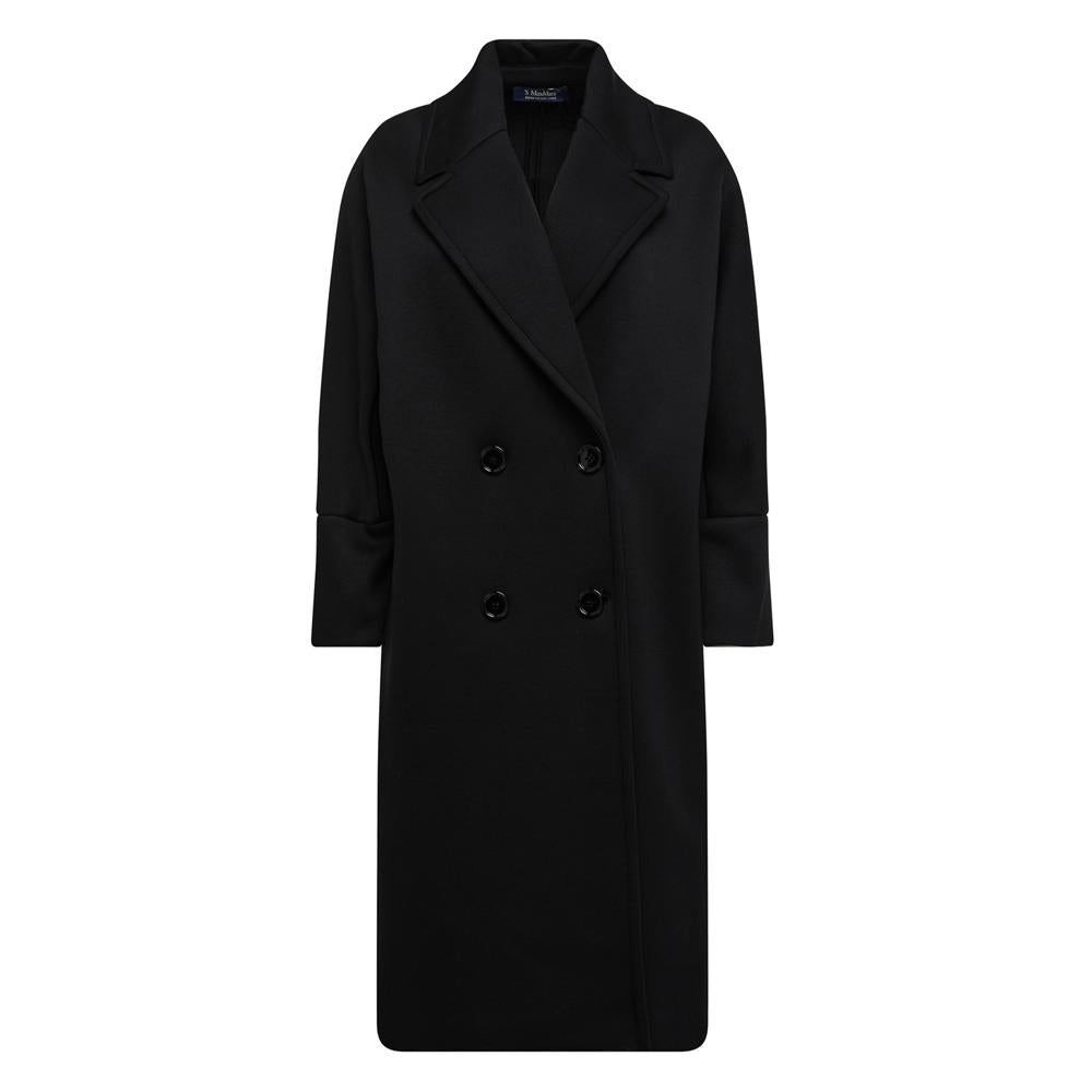 Max Mara ZURCA Neoprene Black Coat 2399010131 002