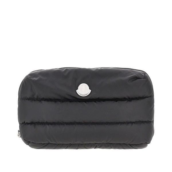 Moncler Black Nylon Zip Pouch