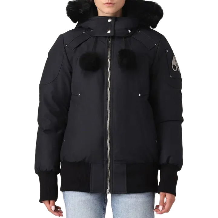 Moose Knuckles Debbie Bomber Down Jacket Women Black MK876LBK 291