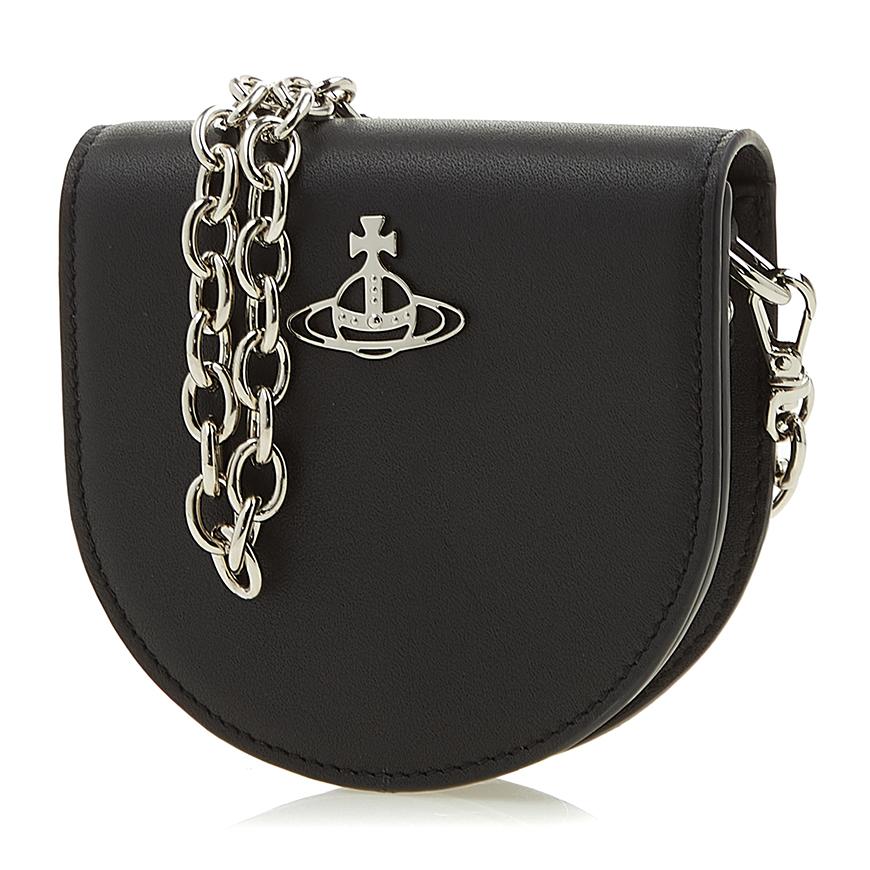 Vivienne Westwood Smooth Leather Nano Saddle Crossbody Bag Black