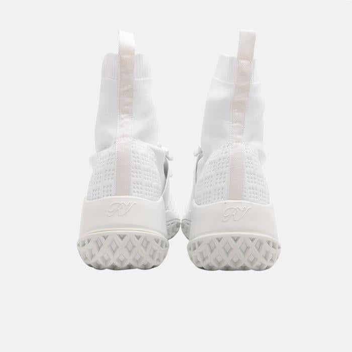 Roger Vivier Crystal Strass Viv Run Sock Sneakers White
