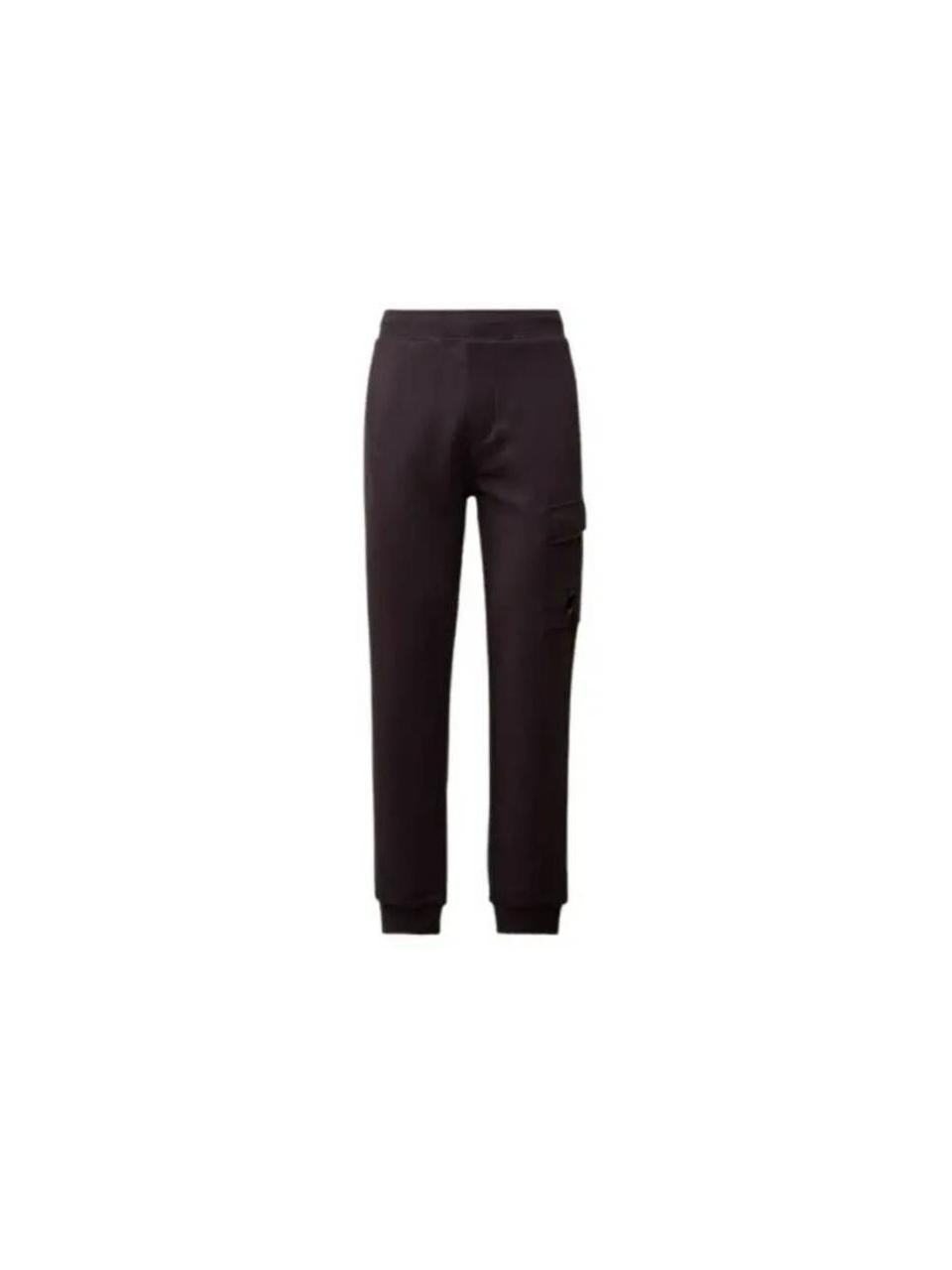 CP Company Diagonal Raised Fleece Cargo Sweatpants Black Men