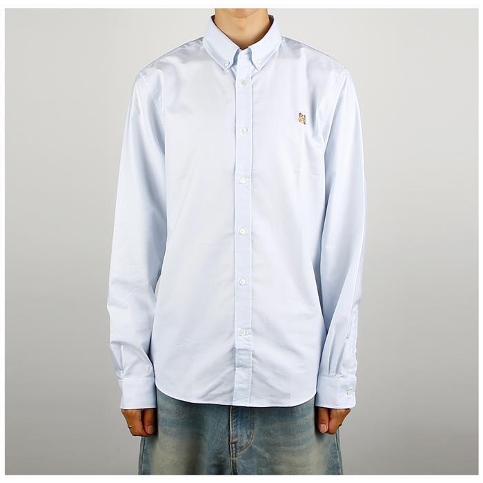 Maison Kitsune Mini Fox Head Classic BD Long Sleeve Shirt MM00413WC2010 P410