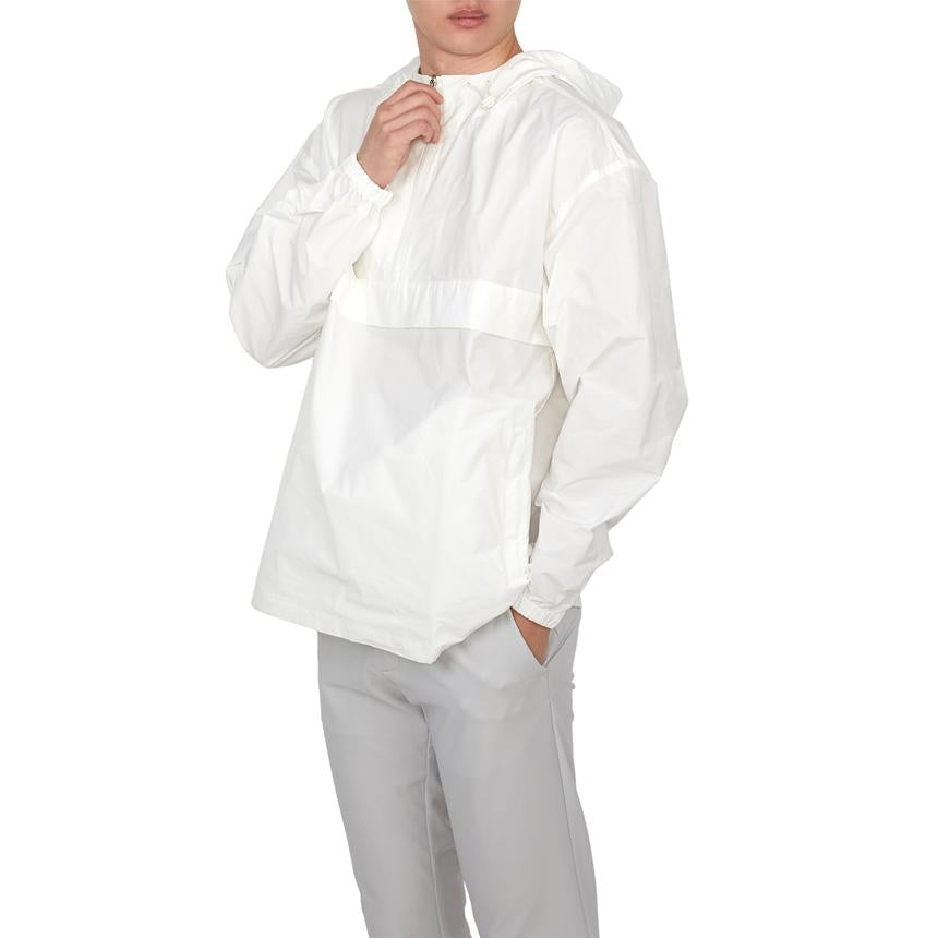 malbon Evergreen Men’s Hooded Anorak Golf Jacket ME0037 WHT