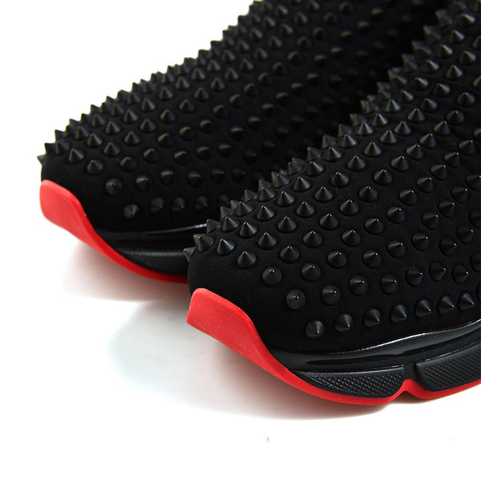 Christian Louboutin Spike Sock Sneakers Black Low-Top