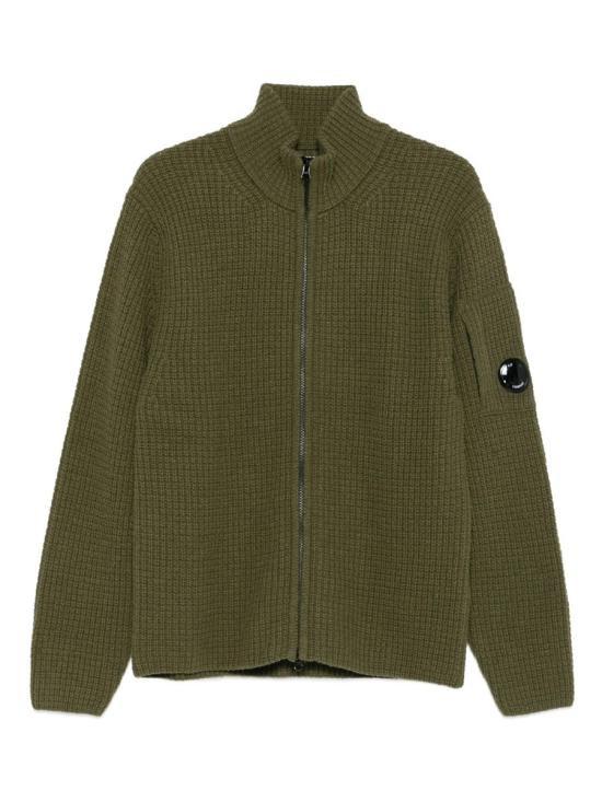 CP Company Lambswool Zip Cardigan Men's Knit Sweater 19CMKN131A 110149A 652