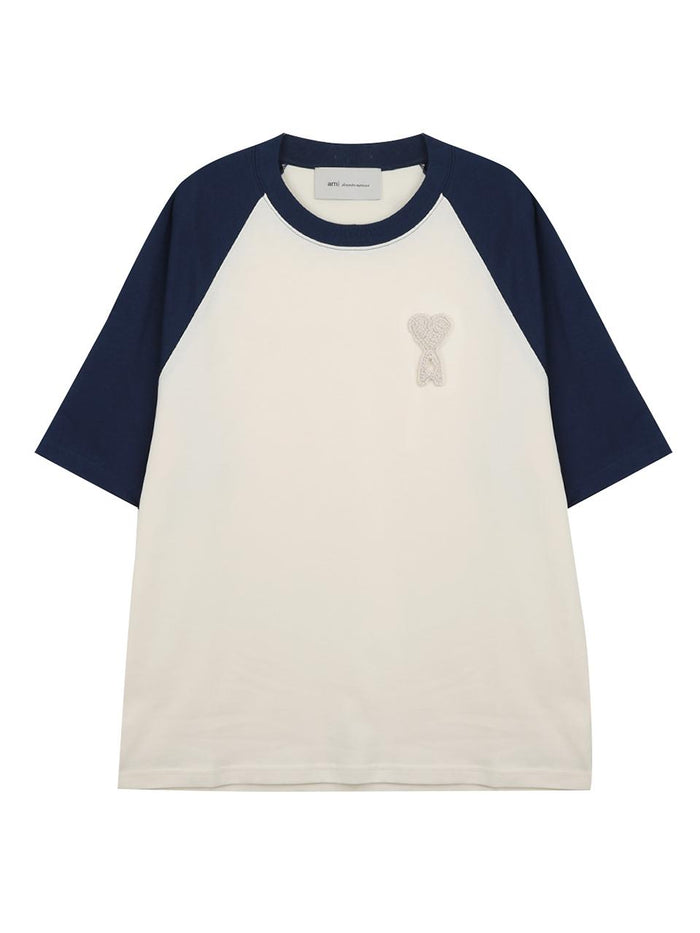 AMI De Coeur Knit Patch T-Shirt UTS379 726 A027