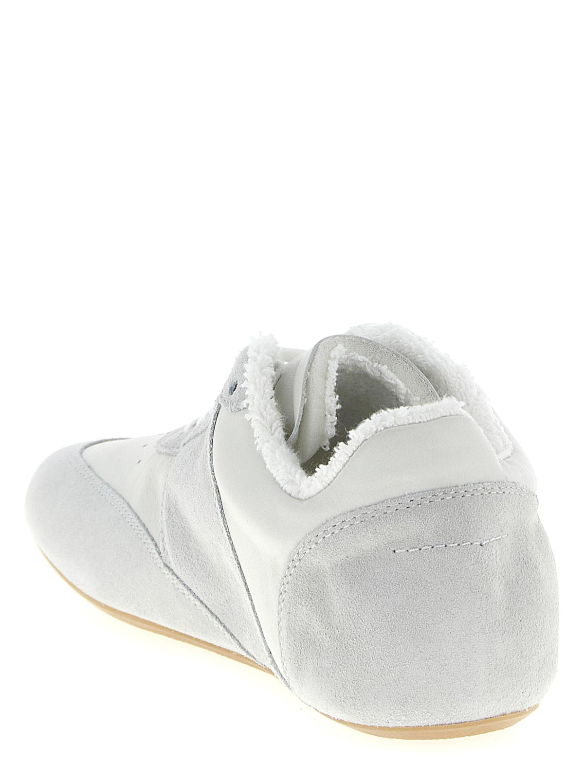 Maison Margiela White Leather Low-Top Sneakers