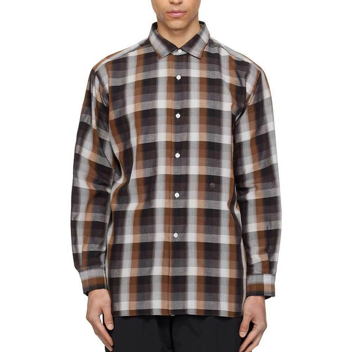 nanamica Regular Collar Long Sleeve Shirt Wind Style S26SG059E BR
