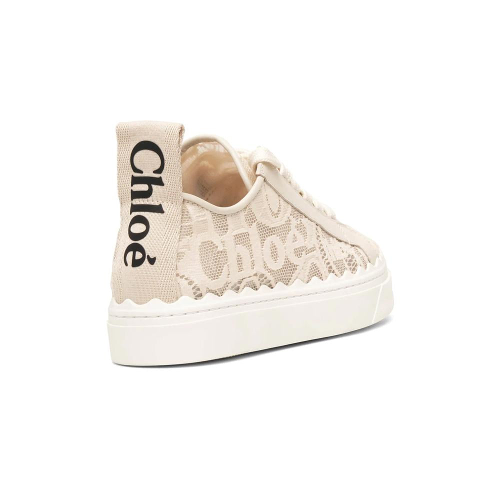 Chloe Lauren Lace Sneakers Mild Beige Low-Top Women’s