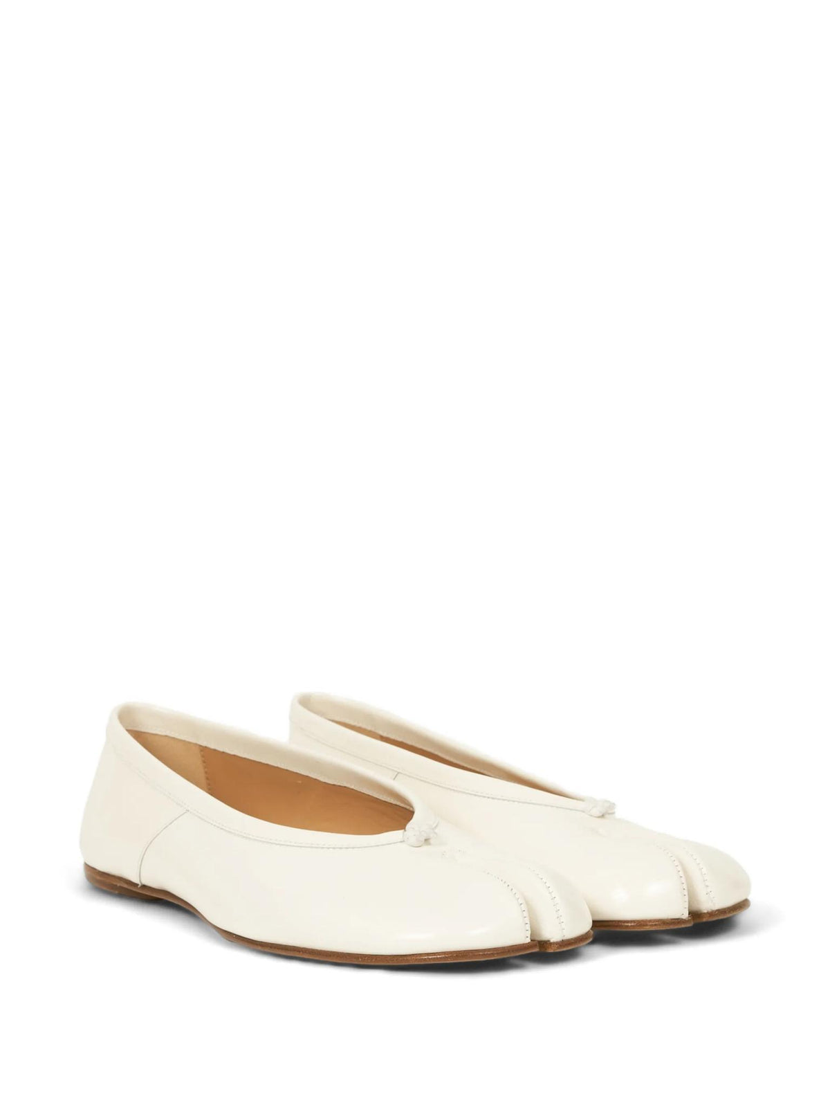 Maison Margiela Black Leather Flat Shoes