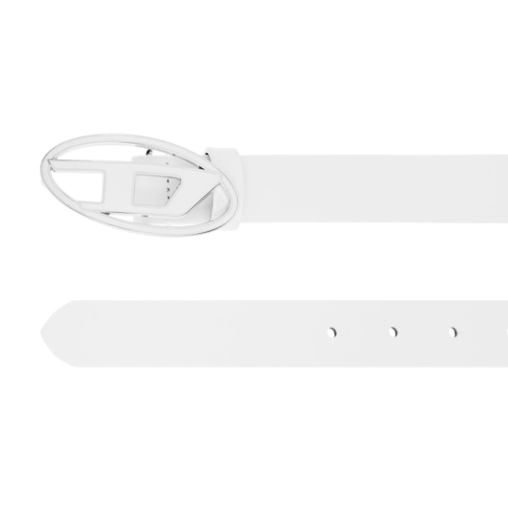 DIESEL Silver Buckle Slim Belt for Women X09716 P1245 T1003